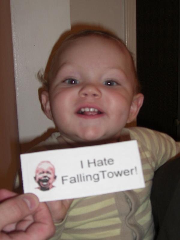 Ugly baby hates Falling Tower